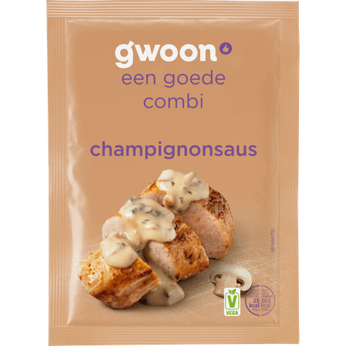 Foto van G'woon Mix voor champignonsaus op witte achtergrond