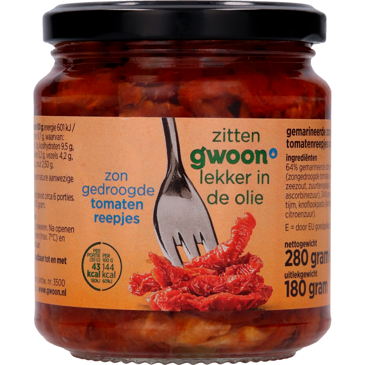 G'woon Zongedroogde tomatenreepjes