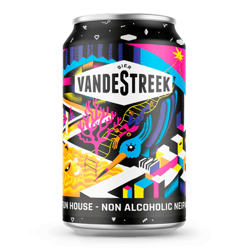 Foto van VandeStreek Fun house ipa op witte achtergrond