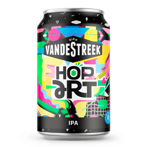 Foto van VandeStreek Hop art ipa op witte achtergrond