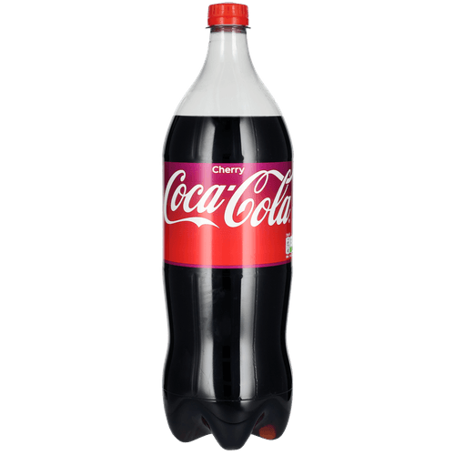 Foto van Coca-Cola Cherry op witte achtergrond