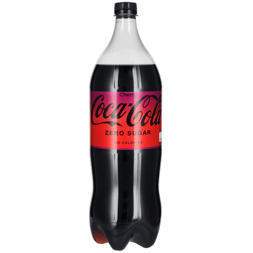 Foto van Coca-Cola Zero cherry op witte achtergrond