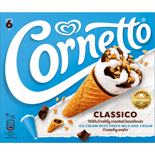 Foto van Ola Cornetto classico op witte achtergrond