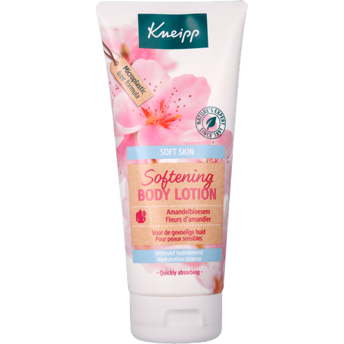 Foto van Kneipp Body lotion softening amandelbloesem op witte achtergrond