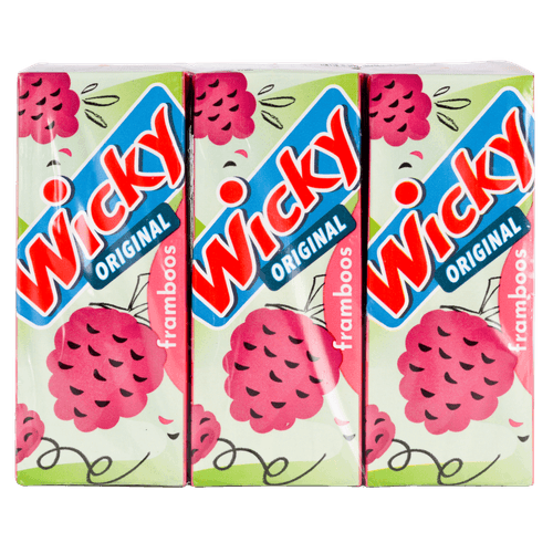 Foto van Wicky Framboos 6x20 cl op witte achtergrond