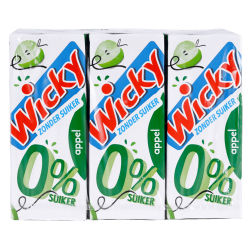 Foto van Wicky Appel 0% 6x20 cl op witte achtergrond