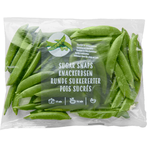 Foto van Eat Me Sugar snaps op witte achtergrond