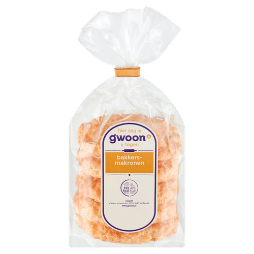 Foto van G'woon Bakkersmakronen op witte achtergrond