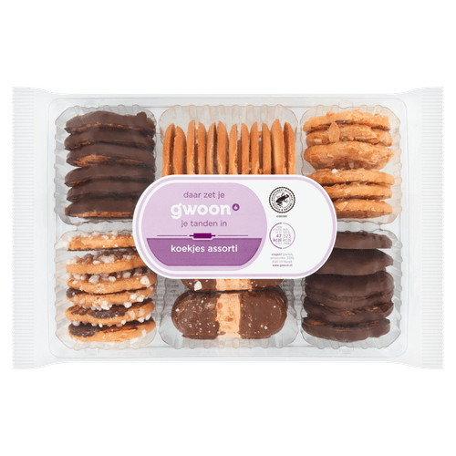 Foto van G'woon Koekjes selectie op witte achtergrond