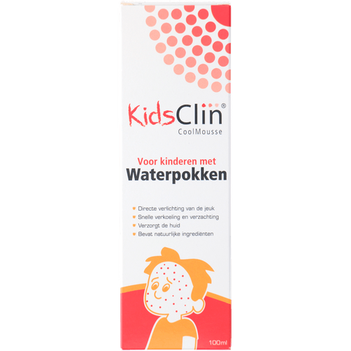 Foto van Kidsclin Waterpokken coolmousse op witte achtergrond
