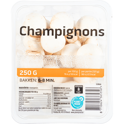 Foto van Champignons op witte achtergrond