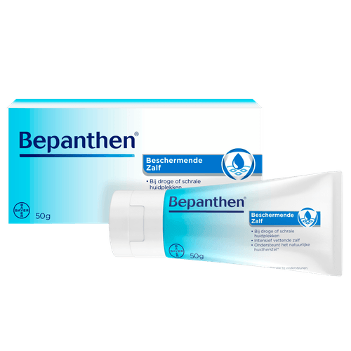Foto van Bepanthen Zalf op witte achtergrond