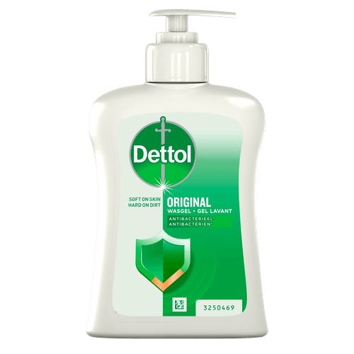 Foto van Dettol Vloeibare zeeppomp original op witte achtergrond