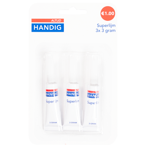 Foto van Altijd handig Superlijm 3x3 gram op witte achtergrond