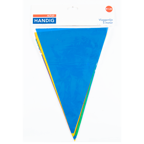 Foto van Altijd handig Vlaggenlijn op witte achtergrond