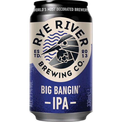 Foto van Rye river Big bangin ipa op witte achtergrond
