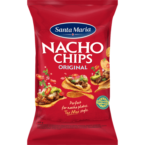 Foto van Santa Maria Tortilla chips nacho op witte achtergrond