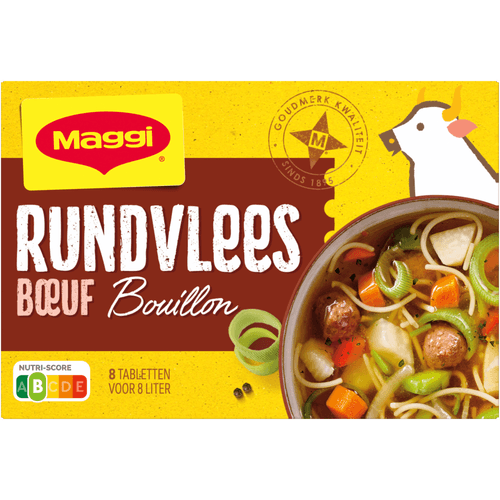 Foto van Maggi Bouillon rund op witte achtergrond