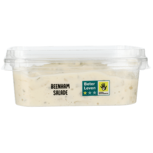 Foto van 1 de Beste Beenham salade op witte achtergrond