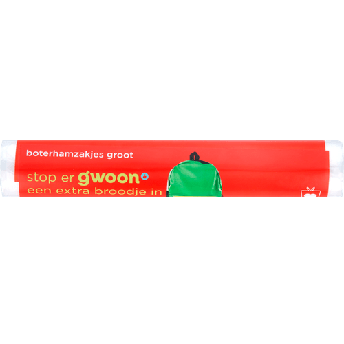 Foto van G'woon Boterhamzakjes groot op witte achtergrond