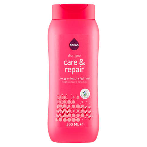 Foto van Derlon Shampoo care & repair op witte achtergrond