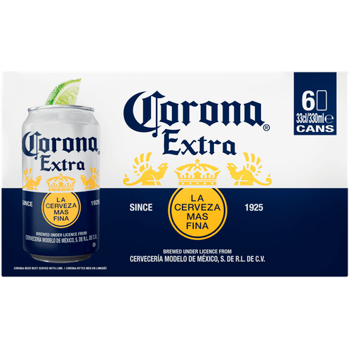Foto van Corona Mexicaans 6x33 cl op witte achtergrond