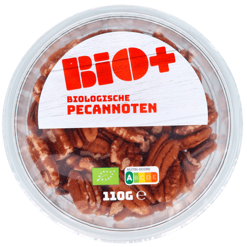 Foto van Bio+ Bio pecannoten op witte achtergrond
