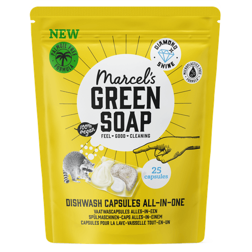 Foto van Green Soap Vaatwascapsules op witte achtergrond