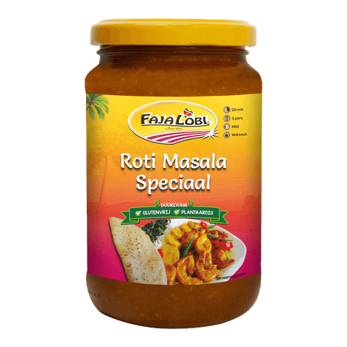 Foto van Faja Lobi Roti masala speciaal op witte achtergrond