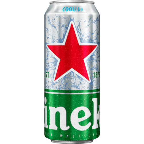 Foto van Heineken Pilsener gekoeld op witte achtergrond