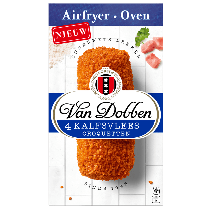 Van Dobben Oven & airfryer croquetten kalfsvlees 4 stuks