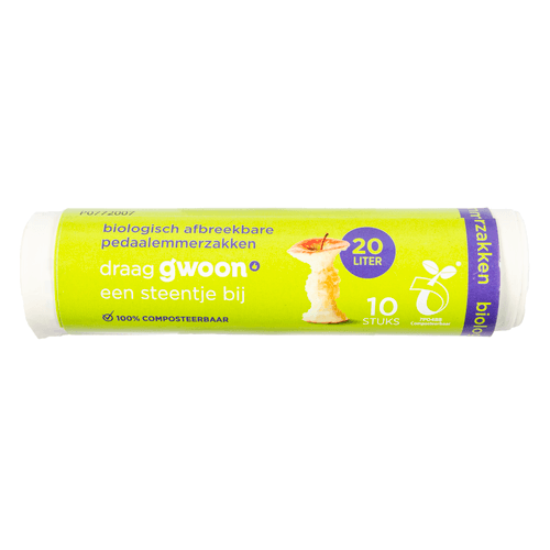 Foto van G'woon Bio Pedaalemmerzakken 20 liter op witte achtergrond