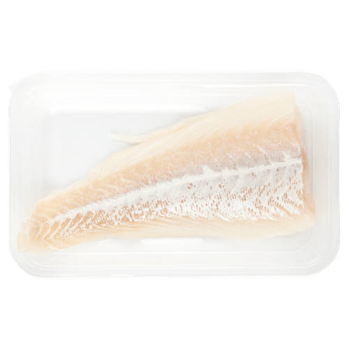 Foto van Hoogland Kabeljauwfilet op witte achtergrond