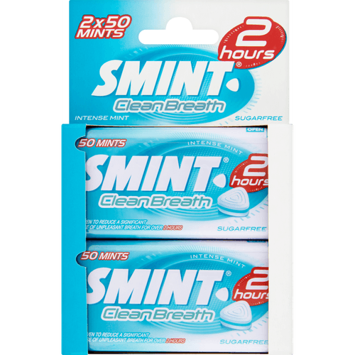 Foto van Smint Clean breath intensemint op witte achtergrond