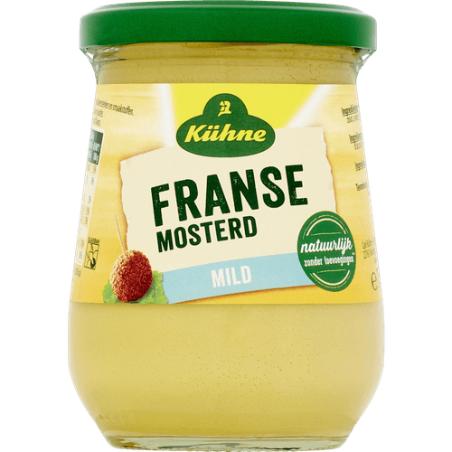 Foto van Kühne Mosterd naturel op witte achtergrond