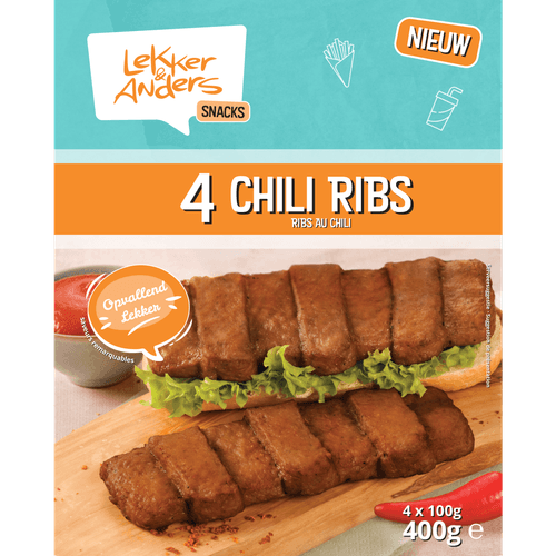 Foto van Lekker & Anders Chili ribs 4 st. op witte achtergrond