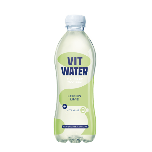 Foto van Vitwater Refresh lemon lime op witte achtergrond