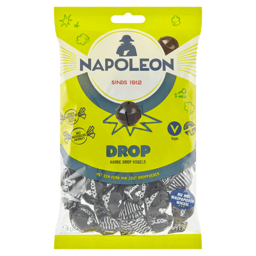 Foto van Napoleon Kogels drop op witte achtergrond