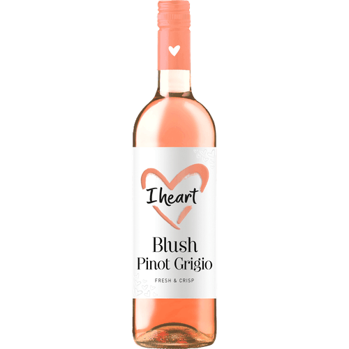 Foto van I Heart Blush pinot grigio op witte achtergrond