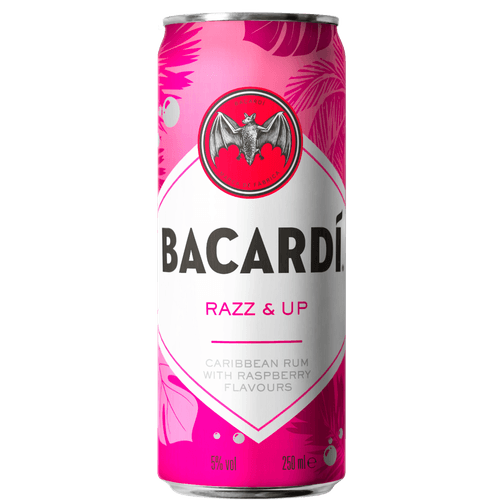 Foto van Bacardi Razz & up op witte achtergrond