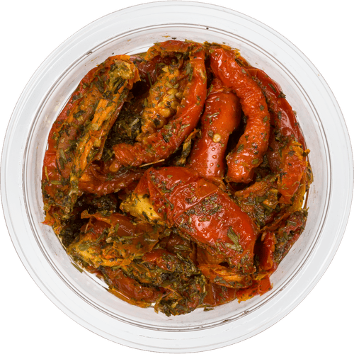 Foto van DekaMarkt Tomaten gemarineerd op witte achtergrond