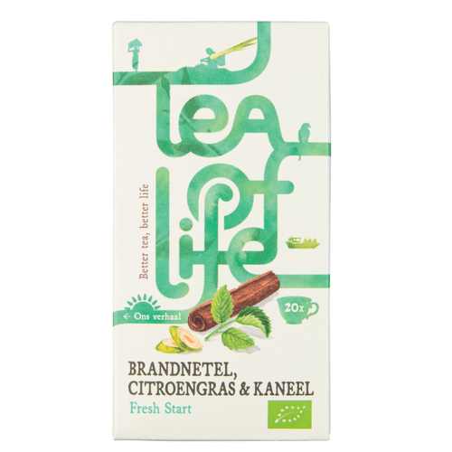 Foto van Tea of Life Fresh start brandn.citroengr kaneel 20 zk. op witte achtergrond