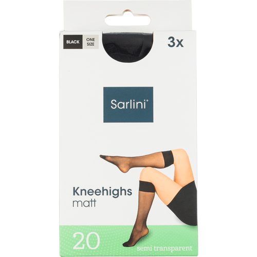 Foto van Kneehigh socks black 20 denier mousse op witte achtergrond