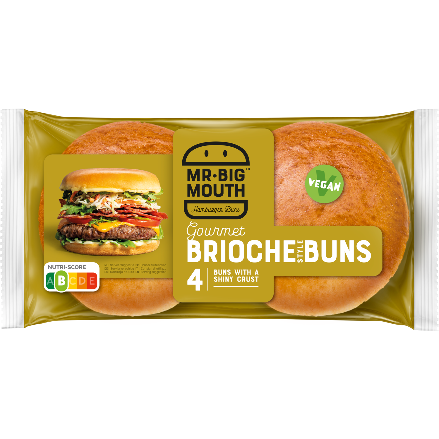 Mr. Big Mouth Hamburger bun brioche