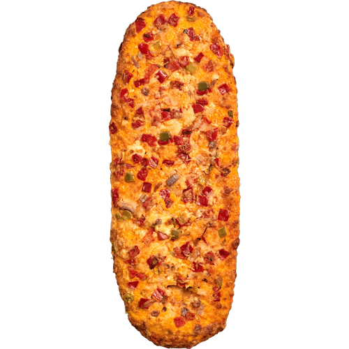 Foto van Boboli Mediterraneo focaccia pizza op witte achtergrond