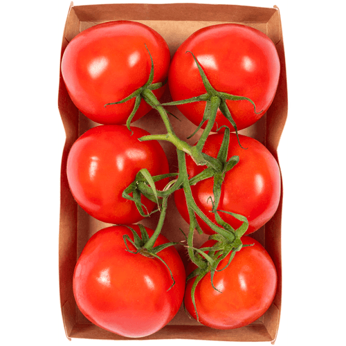 Foto van Trostomaten verpakt op witte achtergrond