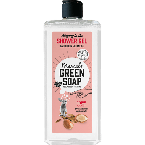 Foto van Green Soap Showergel argan & oudh op witte achtergrond