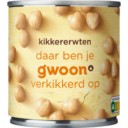 Foto van G'woon Kikkererwten op witte achtergrond