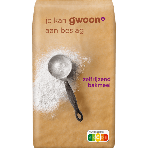 Foto van G'woon Zelfrijzend bakmeel op witte achtergrond