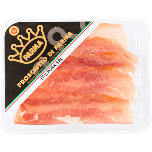 Foto van The Taste of Europe Prosciutto di parma op witte achtergrond